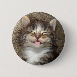 Chapa Redonda De 5 Cm Sonrisa del gatito