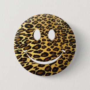 Chapa Redonda De 5 Cm Sonrisa del leopardo