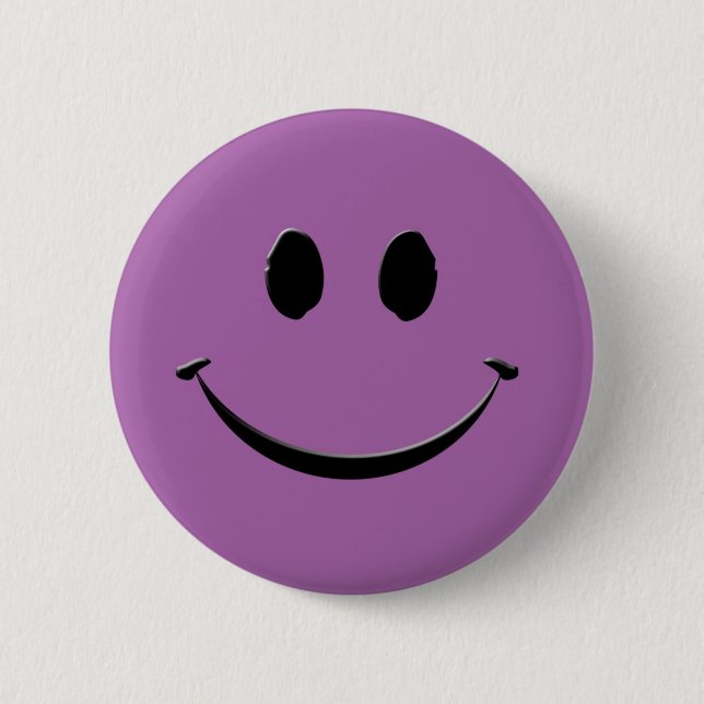 Chapa Redonda De 5 Cm Sonrisa púrpura (Anverso)