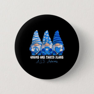 Chapa Redonda De 5 Cm Soporte de Gnomías de Cinta Azul Mes de Conciencia