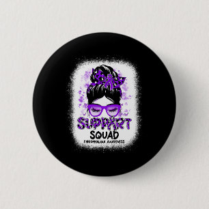 Chapa Redonda De 5 Cm Soporte Squad Messy Bun mariposa Cinta púrpura