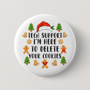 Chapa Redonda De 5 Cm Soporte técnico de Navidad aquí para eliminar cook