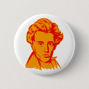 Chapa Redonda De 5 Cm Soren Kierkegaard Filosofía portra existencialista