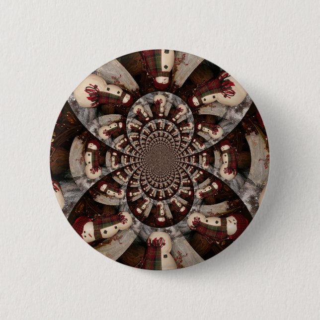 Chapa Redonda De 5 Cm Sorprendente hombre de nieve (Anverso)