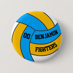 Chapa Redonda De 5 Cm Sorteo de voleibol personalizado para niños y niña