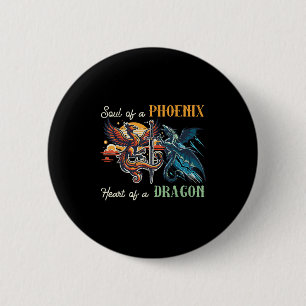 Chapa Redonda De 5 Cm Soul Of Pmono Ss Cute Ssnix Heart Dragon Fantasy M