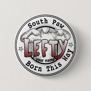 Chapa Redonda De 5 Cm Southpaw Left Hands