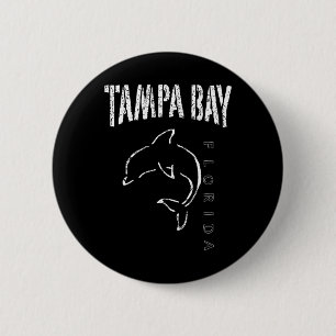 Chapa Redonda De 5 Cm Souvenir de delfines de Tampa Bay Florida