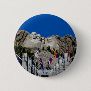 Chapa Redonda De 5 Cm Souvenir de Mount Rushmore Dakota del Sur