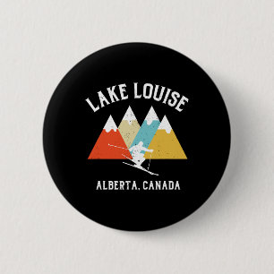 Chapa Redonda De 5 Cm Souvenir de vacaciones de esquí Canadá en Lake Lou
