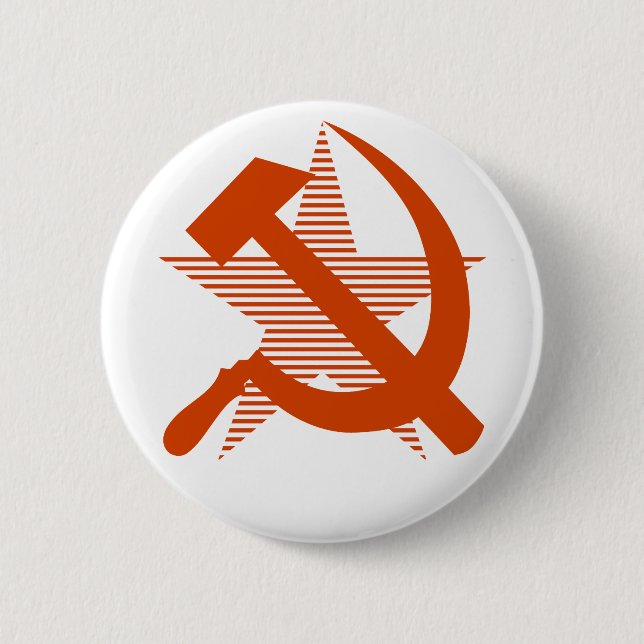 Chapa Redonda De 5 Cm Soviet Red Hammer & Sickle (Anverso)