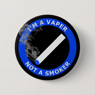 Chapa Redonda De 5 Cm Soy A VAPER, NO FUMADOR