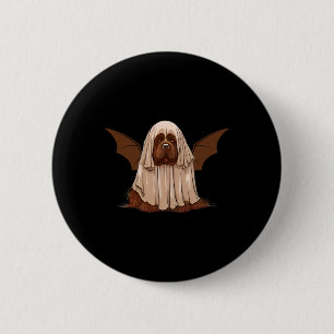 Chapa Redonda De 5 Cm Soy Bat Ghost Dog. Perro Cuto Vestido Como Hallowe