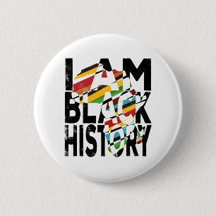Chapa Redonda De 5 Cm Soy Black History Month Orgullo Negro