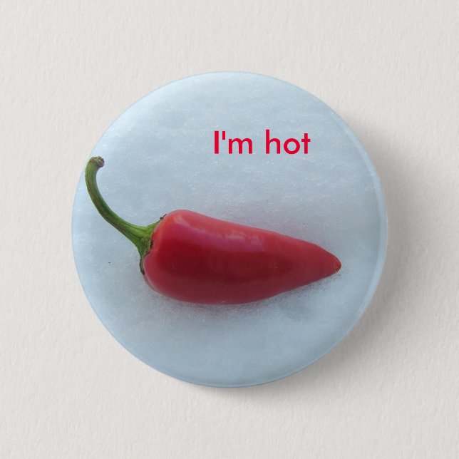 Chapa Redonda De 5 Cm Soy caliente (Anverso)