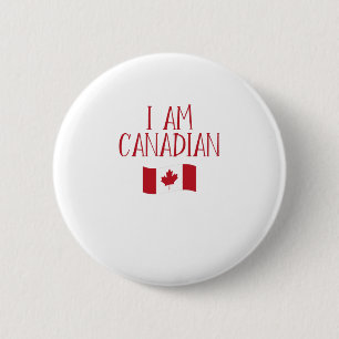 Chapa Redonda De 5 Cm Soy canadiense