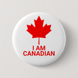 Chapa Redonda De 5 Cm Soy canadiense ,canadá,canadiense,orgullo,nación,n