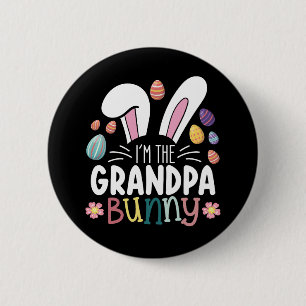 Chapa Redonda De 5 Cm Soy el conejo abuelo Pascua familia coincidente
