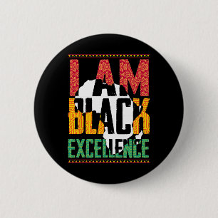 Chapa Redonda De 5 Cm Soy Excelencia Negra Orgullo Afro Diecinueve