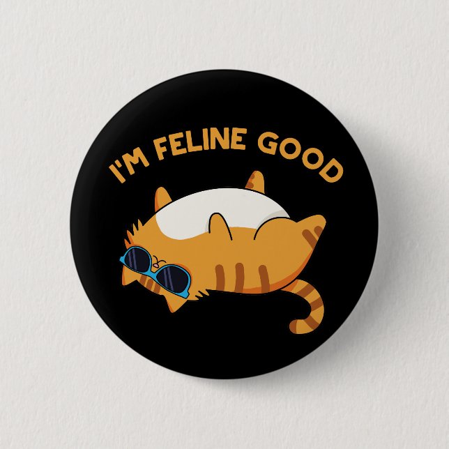 Chapa Redonda De 5 Cm Soy Feline Good Funny Fat Cat Pun (Anverso)