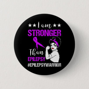 Chapa Redonda De 5 Cm Soy Fuerte A La Epilepsia De La Mujer Fuerte G