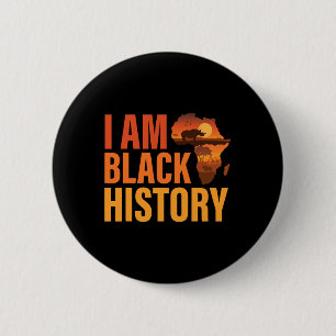 Chapa Redonda De 5 Cm Soy Fuerte el Mes de la Historia Negra Africana Me