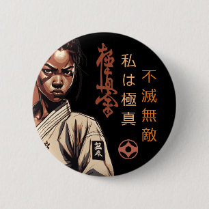Chapa Redonda De 5 Cm Soy Kyokushin - Irrompible, Indetenible, Karate