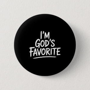 Chapa Redonda De 5 Cm Soy la iglesia religiosa cristiana favorita de Dio