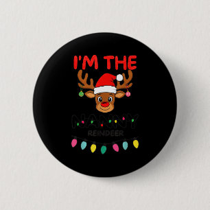 Chapa Redonda De 5 Cm Soy La Niñera Reno Familia Navidad Coincidente G