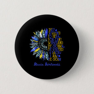 Chapa Redonda De 5 Cm Soy la tormenta Sunflower Leopard Ataxia Warrior S