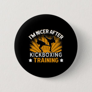 Chapa Redonda De 5 Cm Soy más amable después de entrenamiento de kickbox