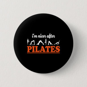 Chapa Redonda De 5 Cm Soy más amable después de Pilates Instructor de Fi