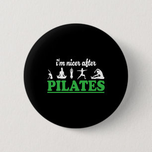 Chapa Redonda De 5 Cm Soy más amable después de Pilates Instructor de Fi