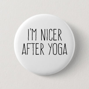 Chapa Redonda De 5 Cm Soy más amable después del yoga