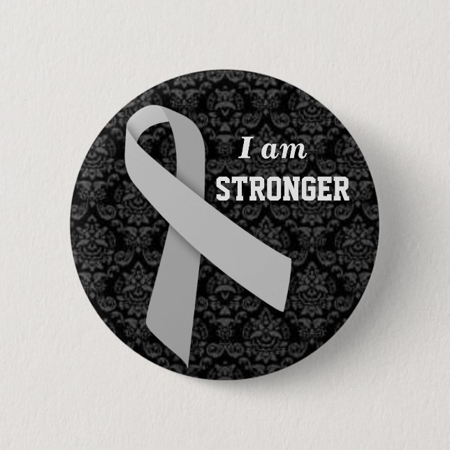 Chapa Redonda De 5 Cm Soy más fuerte que MS (Anverso)