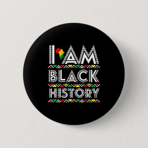 Chapa Redonda De 5 Cm Soy Mes de la Historia Negra África Arte Aborigen 