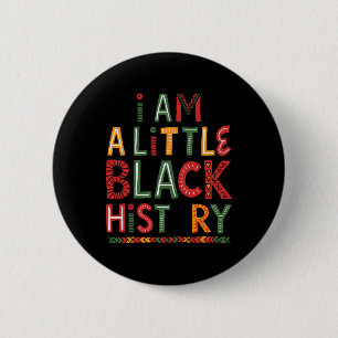 Chapa Redonda De 5 Cm Soy Mes de la Historia Negra Celebración Afroameri