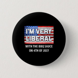 Chapa Redonda De 5 Cm Soy Muy Liberal Con Salsa Bbq Pro Conservador 4t