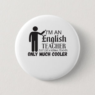 Chapa Redonda De 5 Cm Soy profesora de inglés como profesora normal