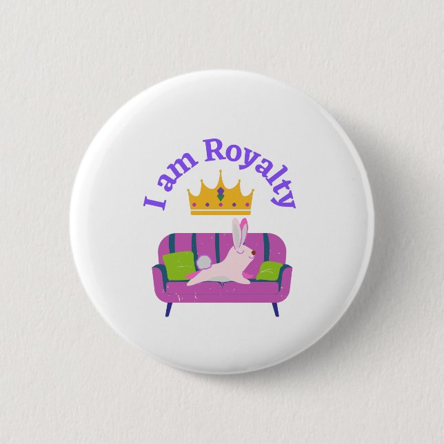 Chapa Redonda De 5 Cm Soy Royalty (Anverso)