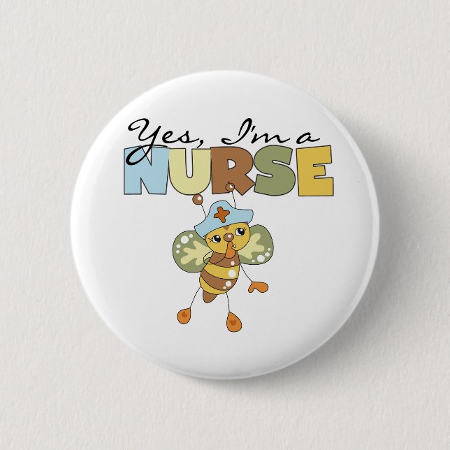 Chapa Redonda De 5 Cm Soy sí enfermera (Anverso)