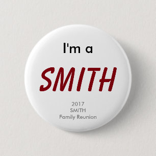Chapa Redonda De 5 Cm Soy Smith - reunión 2017 de familia de Smith