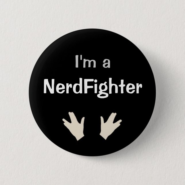 Chapa Redonda De 5 Cm Soy un NerdFighter - DFTBA (Anverso)