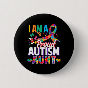 Chapa Redonda De 5 Cm Soy un orgulloso autismo con el puzzle de la conci