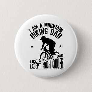 Chapa Redonda De 5 Cm Soy un papá de bicicleta de montaña Diseño diverti