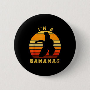 Chapa Redonda De 5 Cm Soy un plátano divertido humor retro vintage pláta