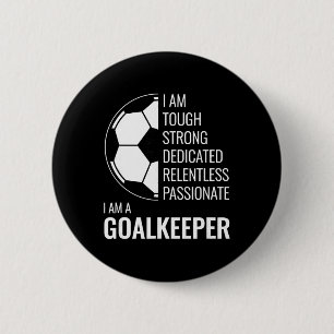 Chapa Redonda De 5 Cm Soy un portero - Portero de fútbol soccer