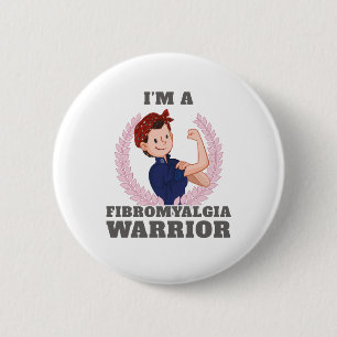 Chapa Redonda De 5 Cm Soy un regalo de concientización de Fibromialgia