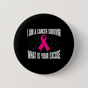 Chapa Redonda De 5 Cm Soy Un Sobreviviente De Cáncer De Cinta Rosa A
