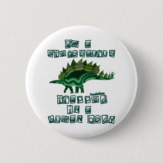 Chapa Redonda De 5 Cm Soy un Stegosaurus